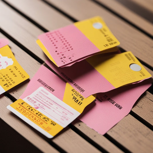 Close-up of tear-off coupon card with perforated edges