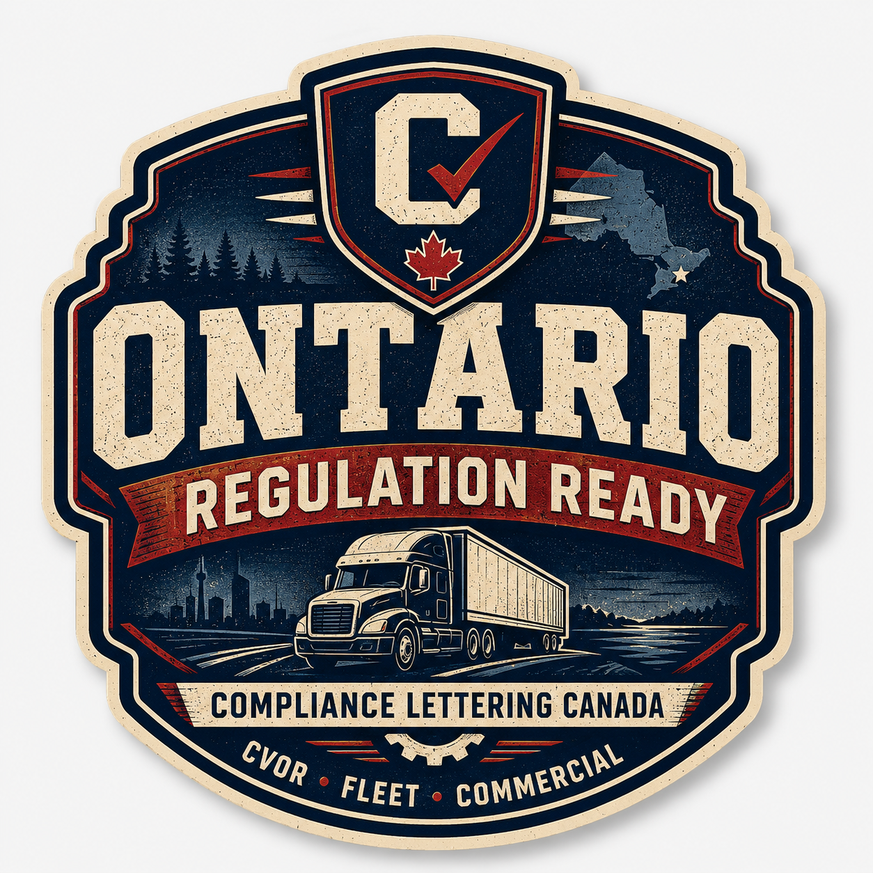 Ontario commercial vehicle compliance preparation scene