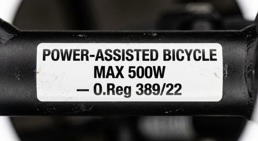PAB Power-Assisted Bicycle Compliance Label Ontario