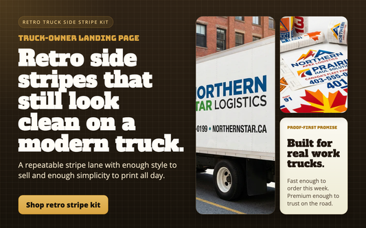 Retro truck side stripe kit Canada