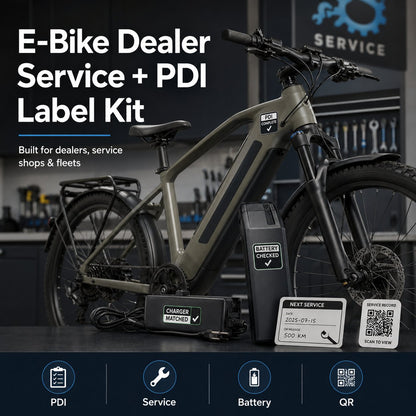 E-Bike Service Label Kit Canada - e bike service label kit hero