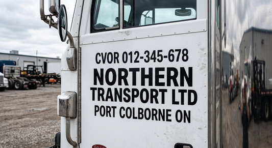 CVOR fleet package door lettering for 5 to 20 Ontario trucks