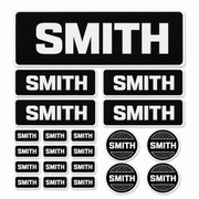 Complete custom sticker and decal combo pack layout