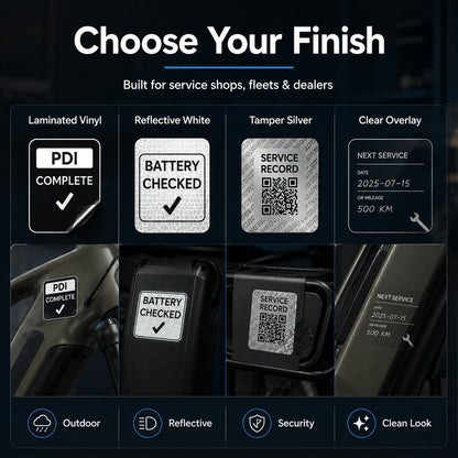 E-Bike Service Label Kit Canada - e bike service label kit finish options