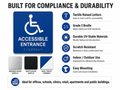 AODA tactile Braille sign features and durable material options