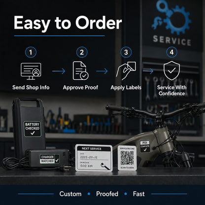 E-Bike Service Label Kit Canada - e bike service label ordering guide