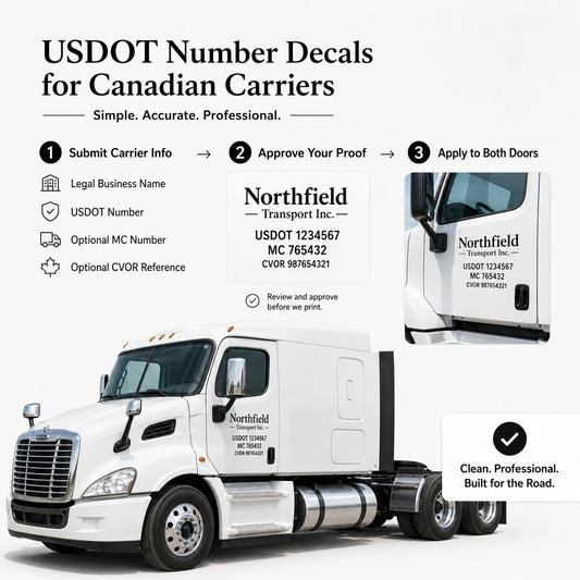 USDOT Number Decals for Canadian Carriers | Compliance Lettering