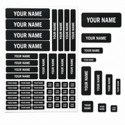 Custom name label sheet with multiple label sizes