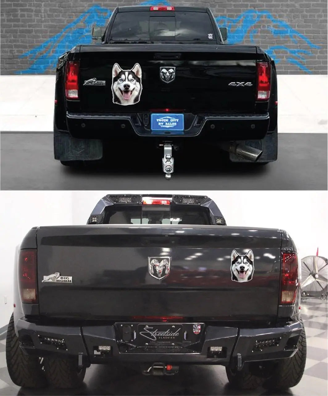 Image of Husky Reflective Vinyl Decal - Waterproof Dog Lover Sticker