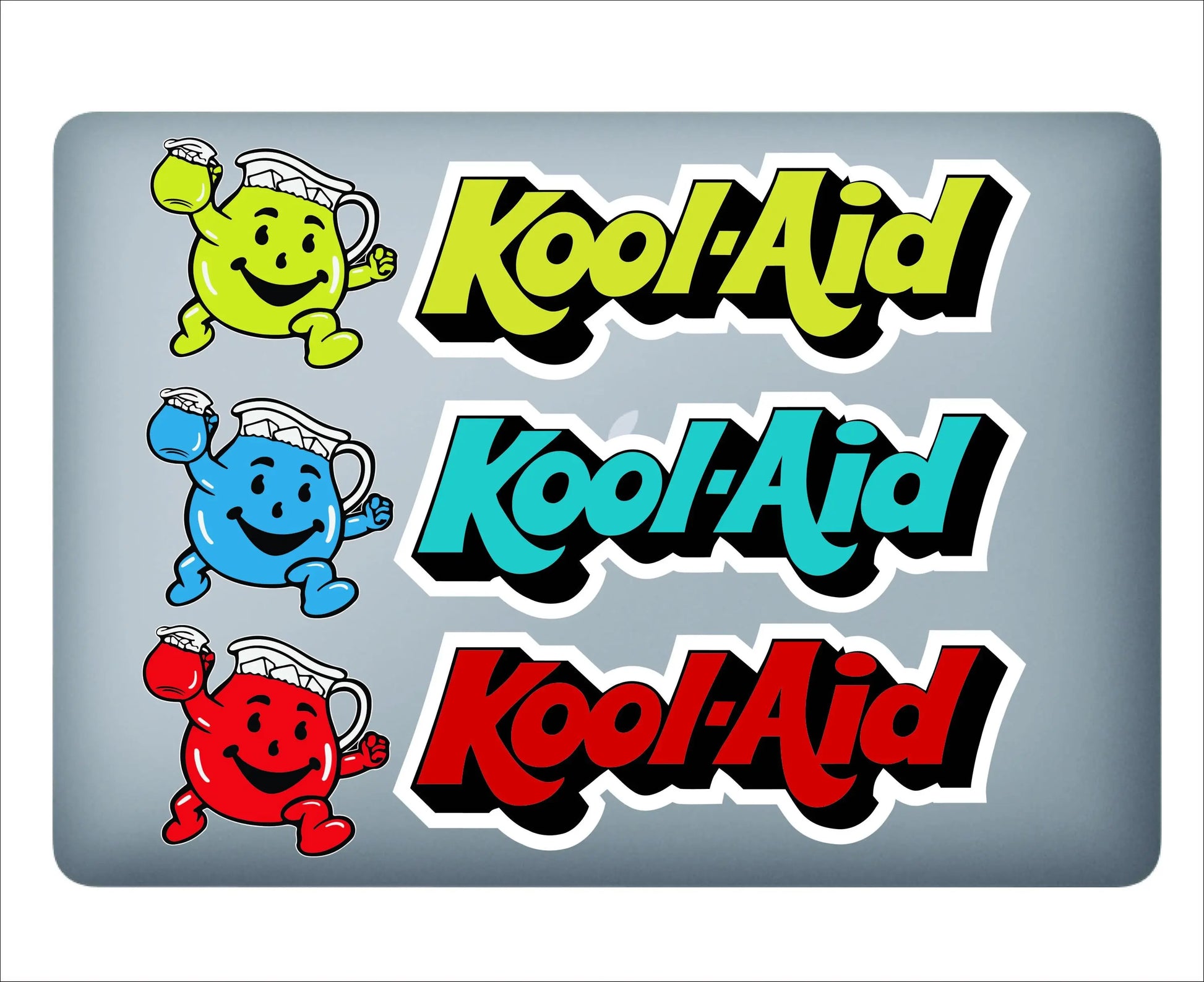 Here are a few options for alt text, keeping under 100 characters:

* **Kool-Aid Man in red, blue & yellow with Kool-Aid logo