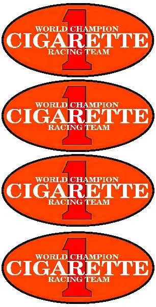 Image of Cigarette Racing Team Vinyl Decal Set - 4 Premium Stickers