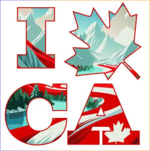 Image of I Love Canada Maple Leaf Vinyl Sticker - Weatherproof & Durable