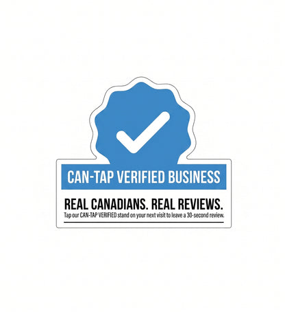 CAN-TAP Verified badge — Ontario business reputation engine dashboard showing Google review growth