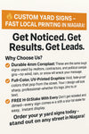 Custom Yard Signs Niagara | Fast 24-Hr Local Printing - Niagara Stands Out