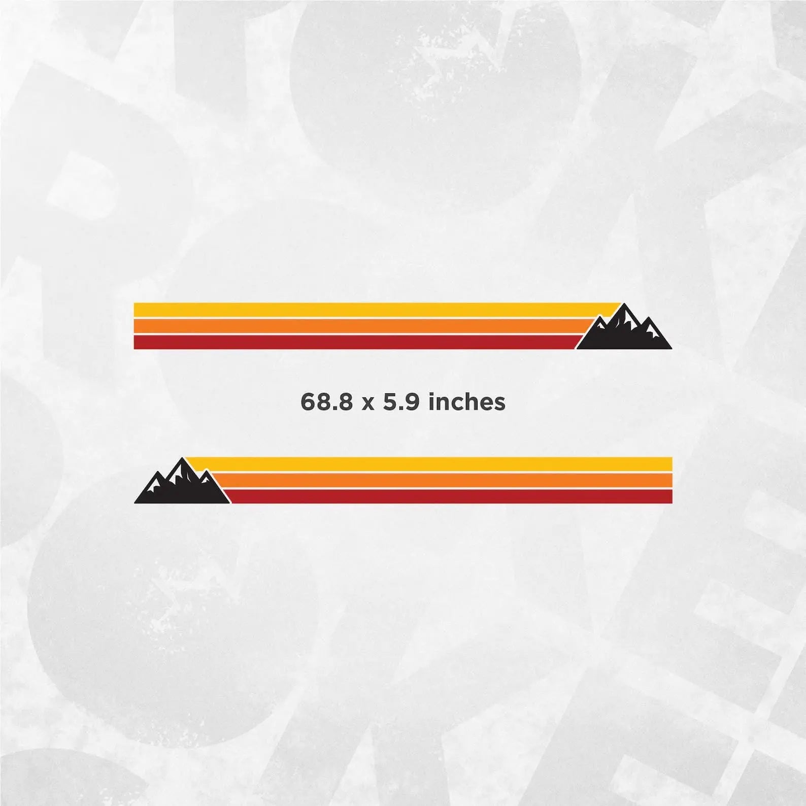 Retro mountain stripe decal svg on car window