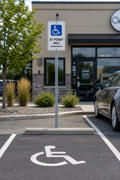 AODA accessible parking sign Ontario parking lot installation