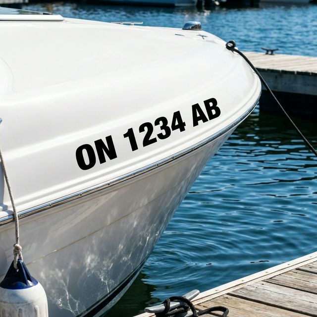 Precision cut boat registration numbers kit