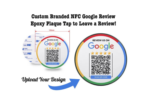 Image of Custom NFC Google Review Puck - Personalized Tap-to-Review Solution