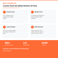 Why choose Custom Hard Hat Safety Stickers 25 Pack — trust badges, quality guarantee,