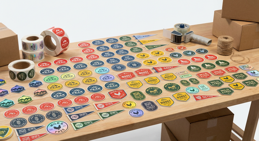 Bulk custom logo stickers for Ontario businesses — quantities from 250 to 1000 units