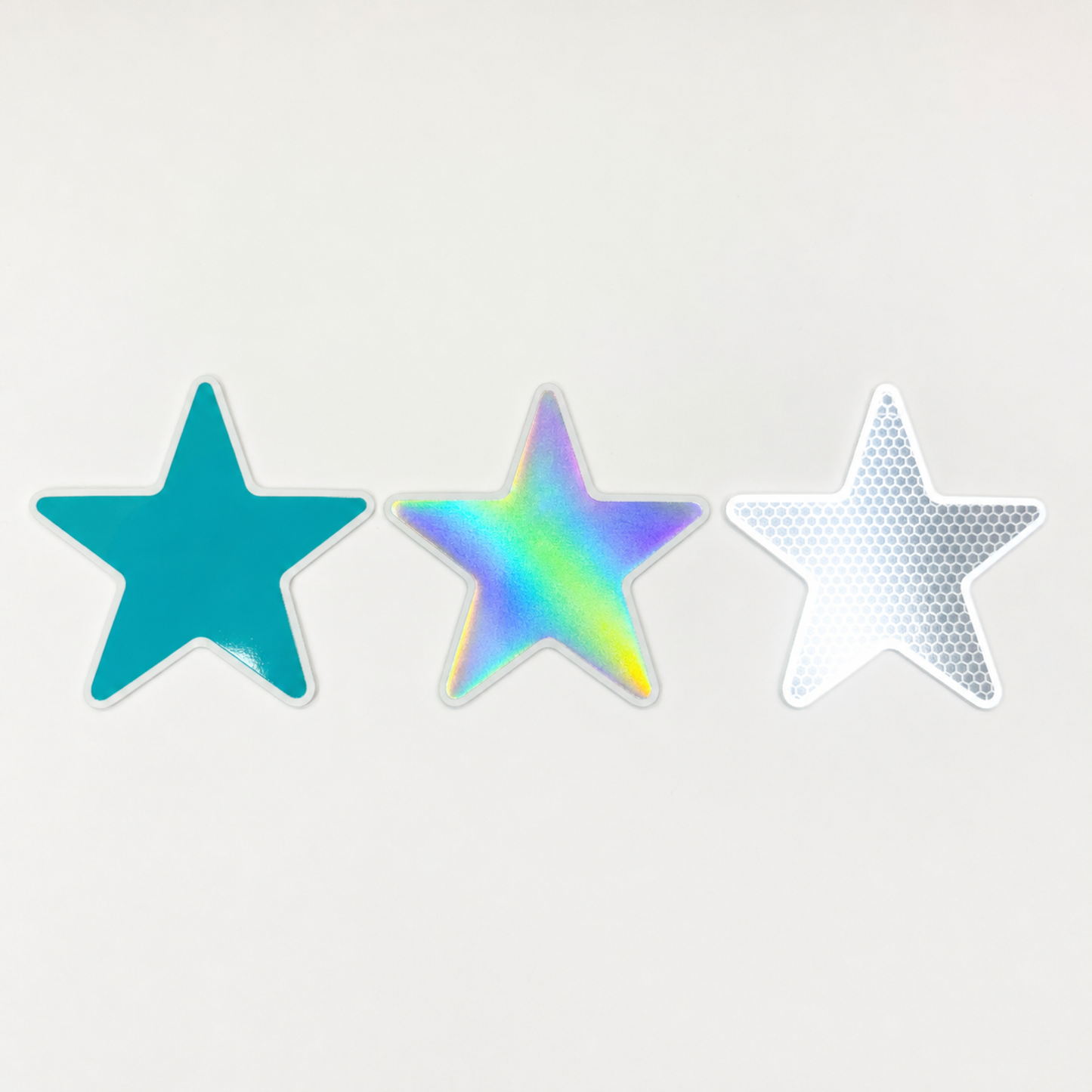 Custom Die-Cut Vinyl Decals — 2 material trio