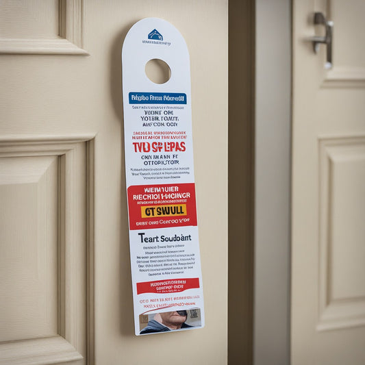 Contractor door hanger campaign for HVAC plumbing roofing