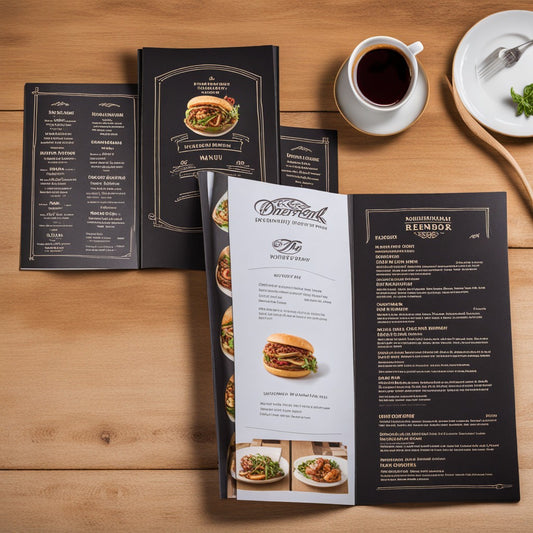 Event program and restaurant menu printing - folded booklets