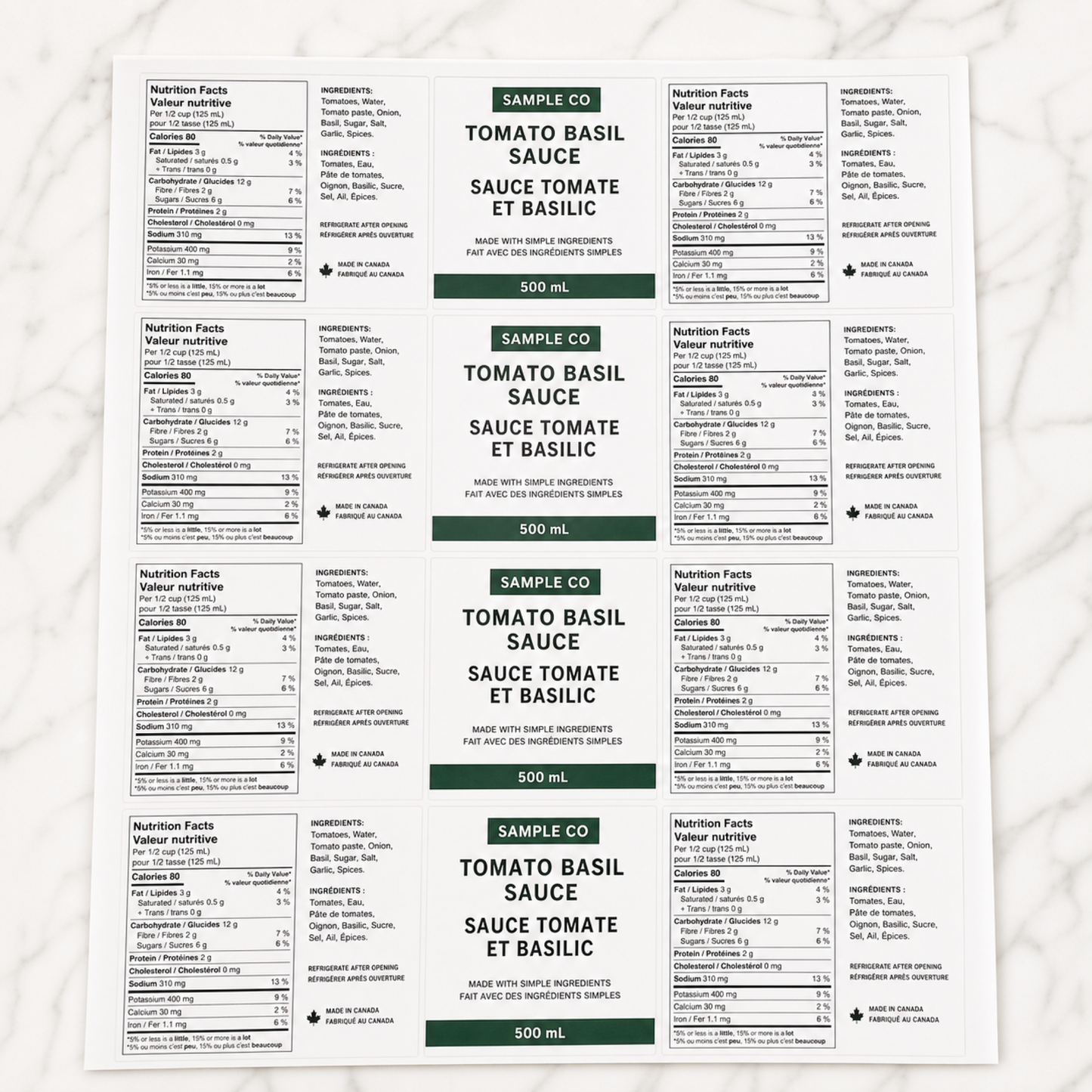 Product Labels Canada — 1 hero