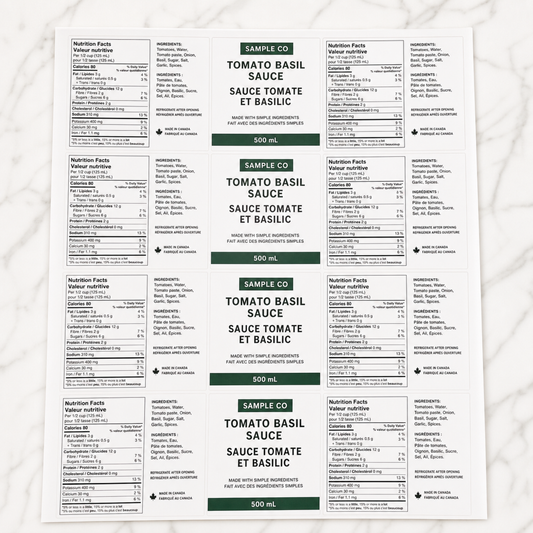 Product Labels Canada — 1 hero