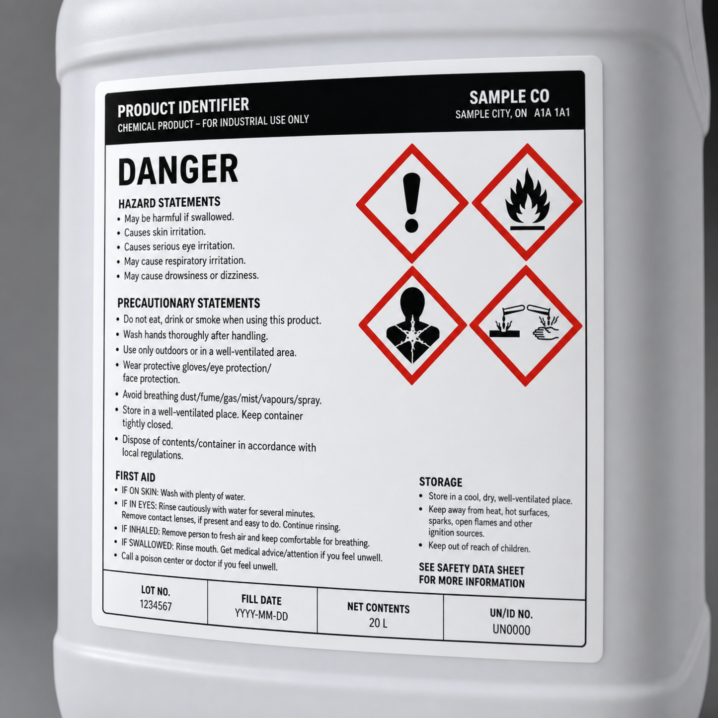 Product Labels Canada — 2 whmis ghs