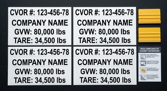 Ontario Commercial Truck Compliance Kit — CVOR + GVW + TARE + Company Name