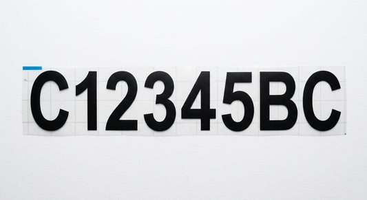 Boat registration numbers Canada on white hull