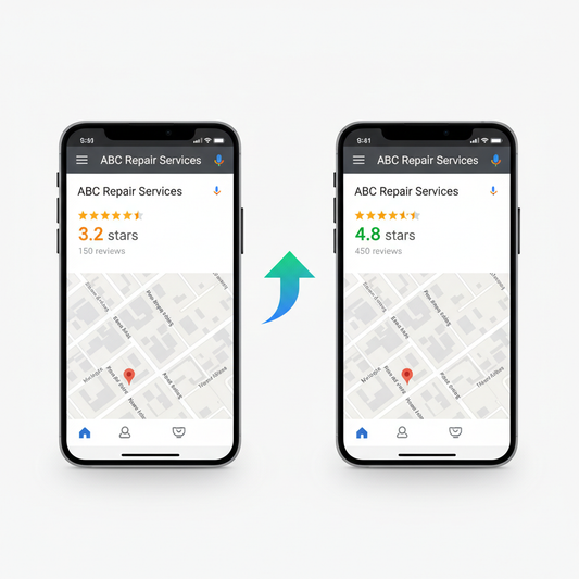 Google review management dashboard for Ontario businesses — monthly review replies and star rating trend report by CAN-TAP