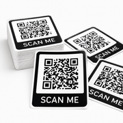 Multiple custom QR code sticker layout options
