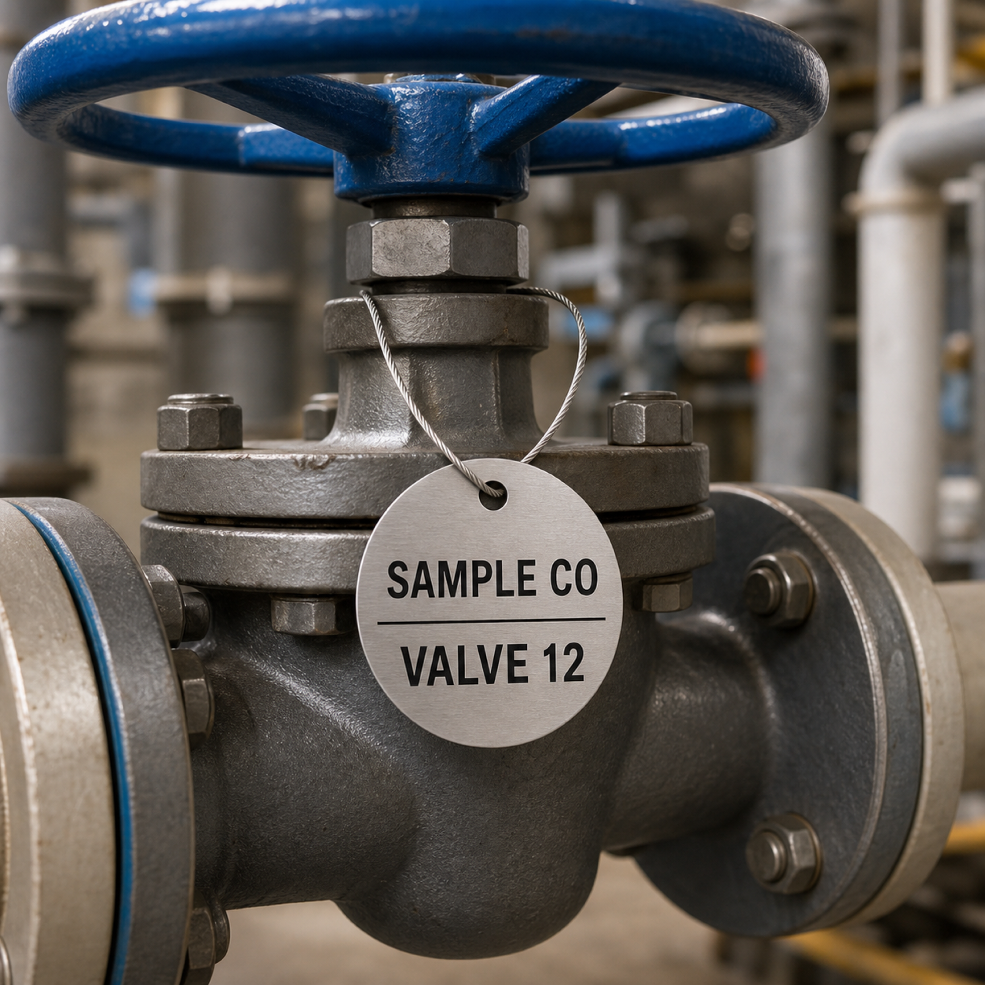 Durable Equipment & Asset Tags — 3 valve tag