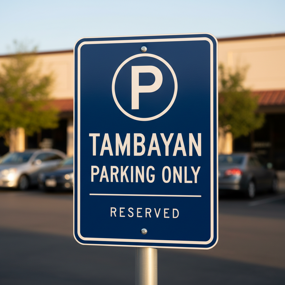 Ontario private property parking sign on aluminium — 12x18 and 18x24 inch options