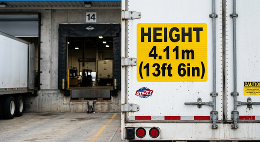 Trailer Height Clearance Decals — Dual Metric/Imperial