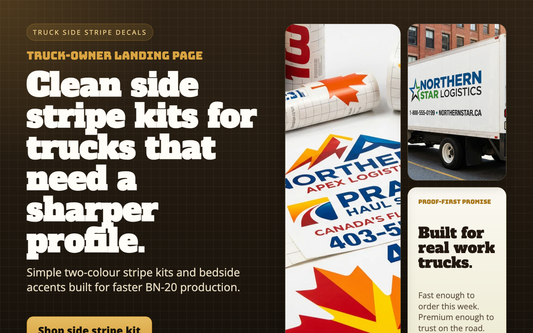 Truck side stripe kit Canada